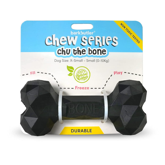 Barkbutler Chu The Bone Dog Chew Toy - Black