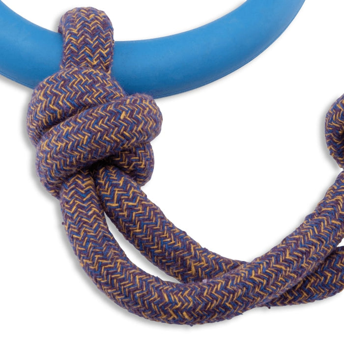 Beco Natural Rubber Hoop On Rope - Blue