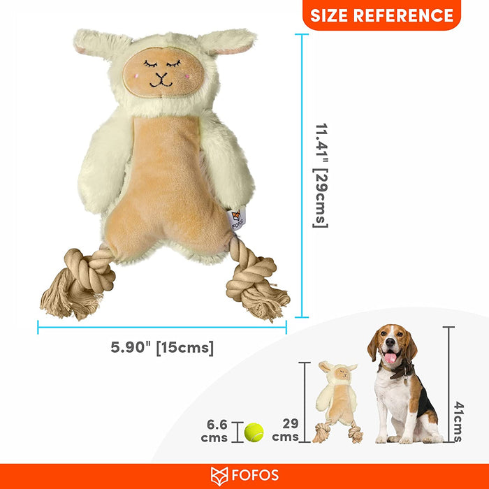 Barkbutler FOFOS Ropeleg Plush Sheep Dog Toy