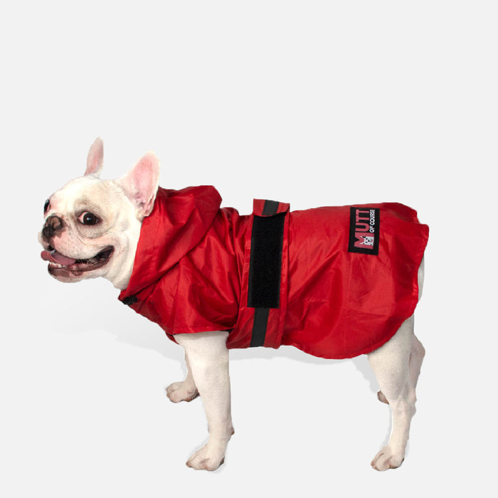 Mutt of Course Raincoat - Red